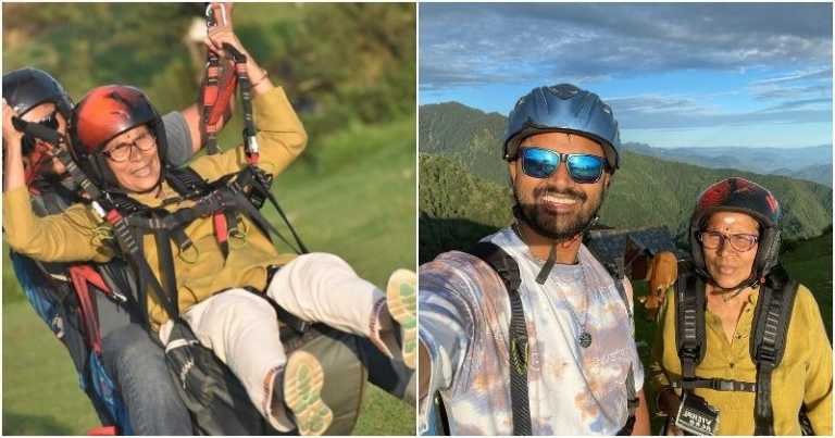 Age No Bar! 63-Year Old Mother Travels India With Son, Their Adventures Include Paragliding, Hiking – Travel India Alone