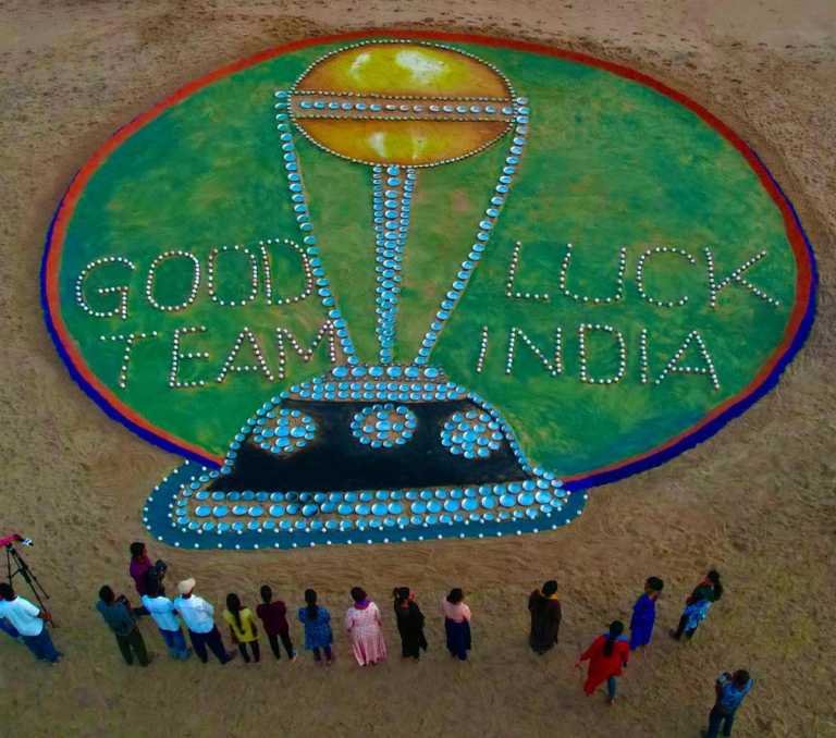 Sudarsan Pattnaik’s 56-foot-long sand art to wish Team India for World Cup final – Travel India Alone